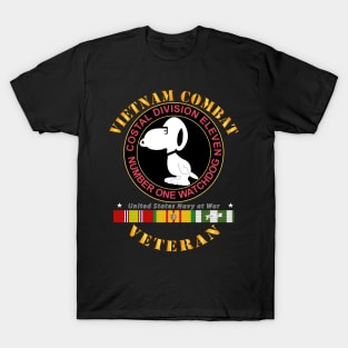 Vietnam Cbt Vet - Coastal Div 11 - Number 1 Watchdog Blk w SVC T-Shirt